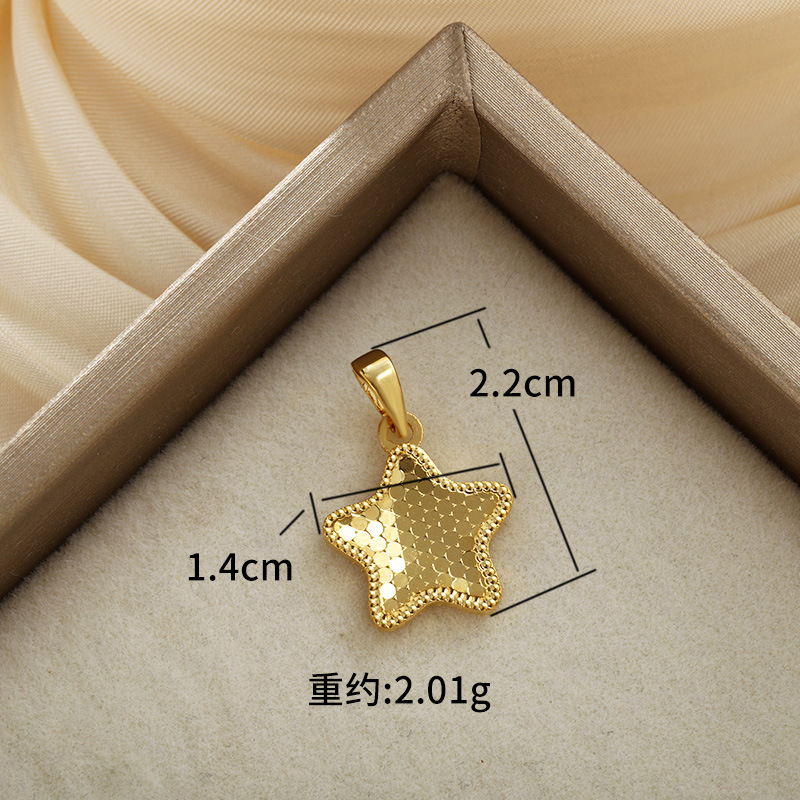 Xupe joyería nueva panal amor corona flor colgante cobre chapado en oro escala de peces superficie moda geométrica colgante creativo