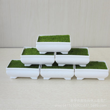 塑料花盆栽仿真花插花器DIY产品带泡沫一体仿瓷花盆装饰摆设