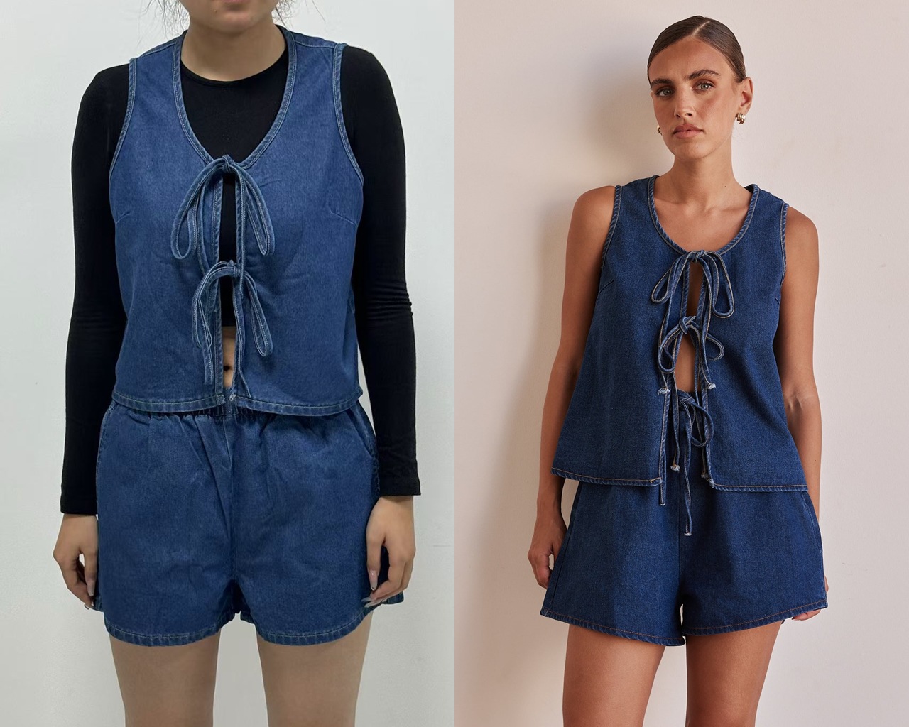 182g Weight Sleeveless Sleeve Length Cotton, Polyester, Denim Fabric Type Shorts Co-ord Set Sets Type 2 Pieces Set, 1 PCS/Package Quantity Holiday, Banquet, Selfie Occasion Round Neck Neckline Pocket Function Regular Fit Fit Type Solid Color Pattern Summer Season Women's Gender Casual, Elegant, Streetwear Style Holiday Banquet Selfie Women's Casual Elegant Streetwear Solid Color Cotton Polyester Denim Shorts Co-ord Set Shorts Sets 2