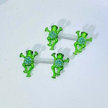 跨境夏季乳环直杆子新款产品穿刺饰品皮肤钉杠杆铃不锈钢穿孔钉