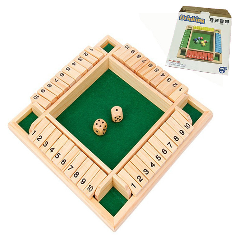 Juguetes transfronterizos CE y CPC piezas de ajedrez y tablas de ajedrez doble cara números cuatro cara juego de flop de ajedrez y vino ordenó juegos de mesa bar 3