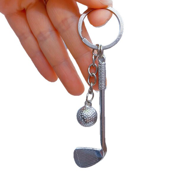 small tennis keychain for badminton for keys with zipper