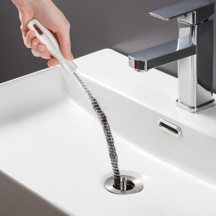 Sewer dredge artifact spiral hair dredge bathroom sink sink sink pipe cleaner brush