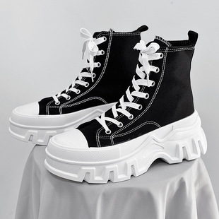 2025 New Shoes Platform Canvas Shoes Men's Shoes Baotou Casual Sports High-top Mori Cross-border European-size plus size Women's Shoes