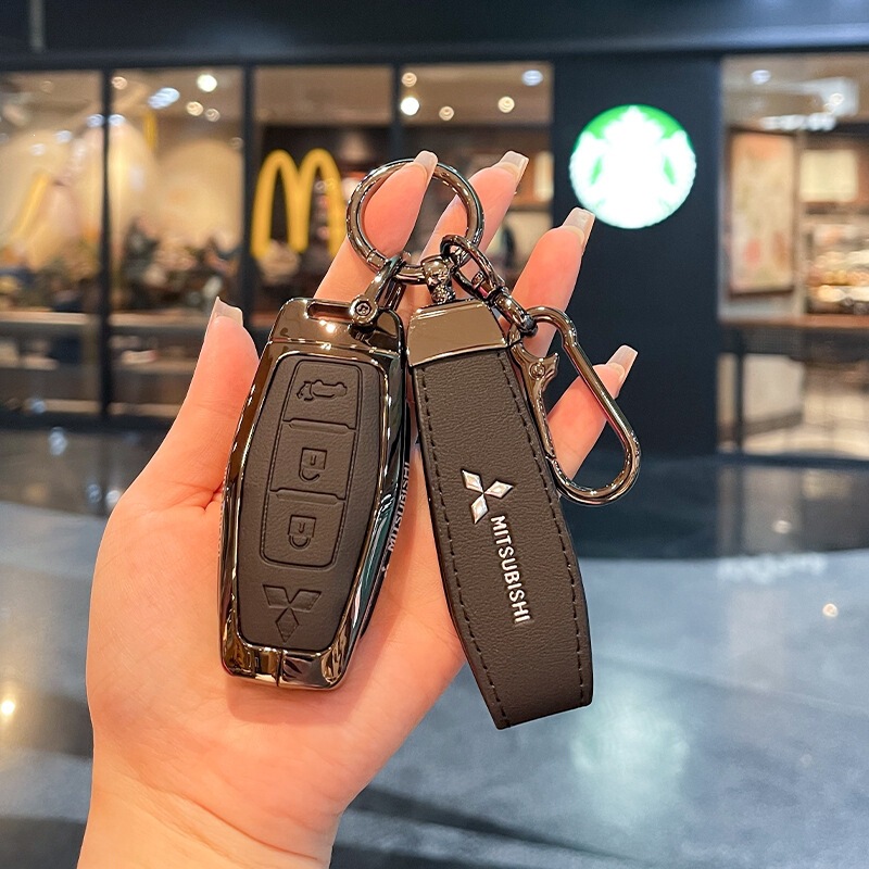 Suitable for Mitsubishi Outlander key case, Outlander car, Eclipse Cross, high-end metal shell for women and men