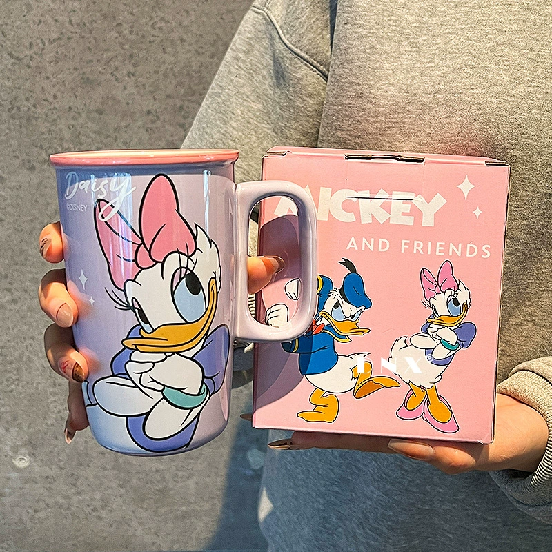 Высокий керамический кружка, вышивка Stitch, 550 мл, милый творческий подарок на день рождения для девушек
