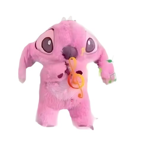 Breathable Slant-eyed Cat Plush Doll Baby Toy, Play History Steddie Baby Cute Comforting Companion Music Plush Toy