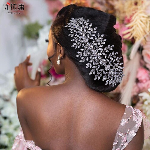 Youlapan bridal headband, handmade horse eye rhinestone hair comb, wedding dress accessories, comb HP311