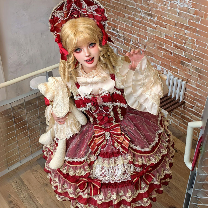 Lolita洋装doll感jsk吊带连衣裙夏季|undefined