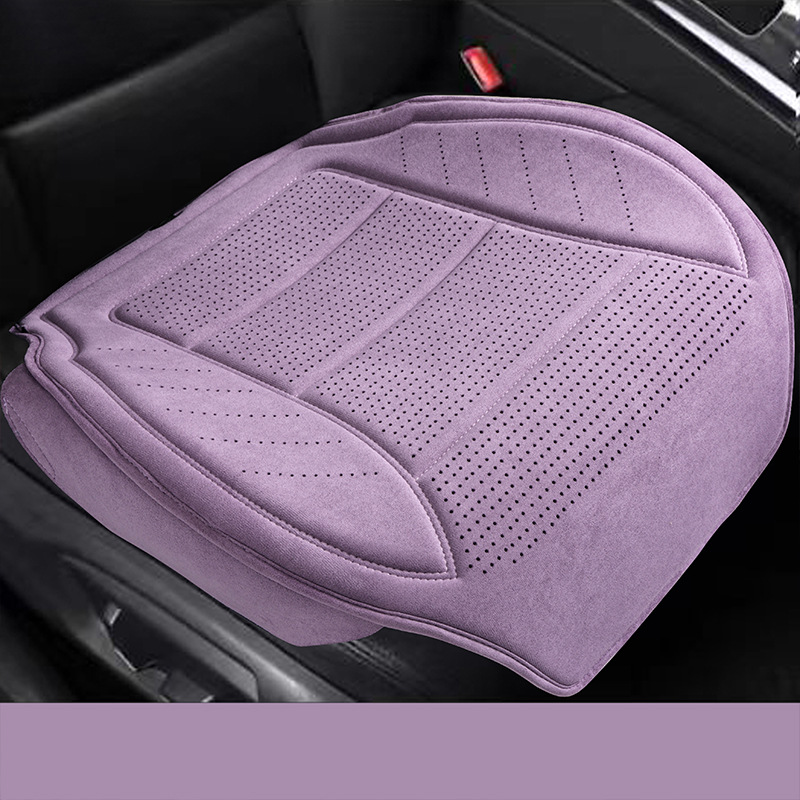 Cushion Four Seasons: Universal Seat cushion, seat cover - latex-suede-purple-1-square-cushion
