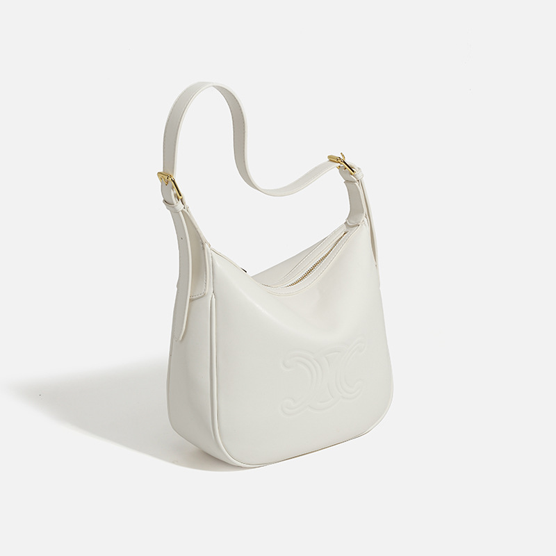 Bolso femenino 2024 nuevo bolso de piel blanda Hobo bolso de hombro moda 100% bolso de axila mujer bolso de hombro medio mes de moda