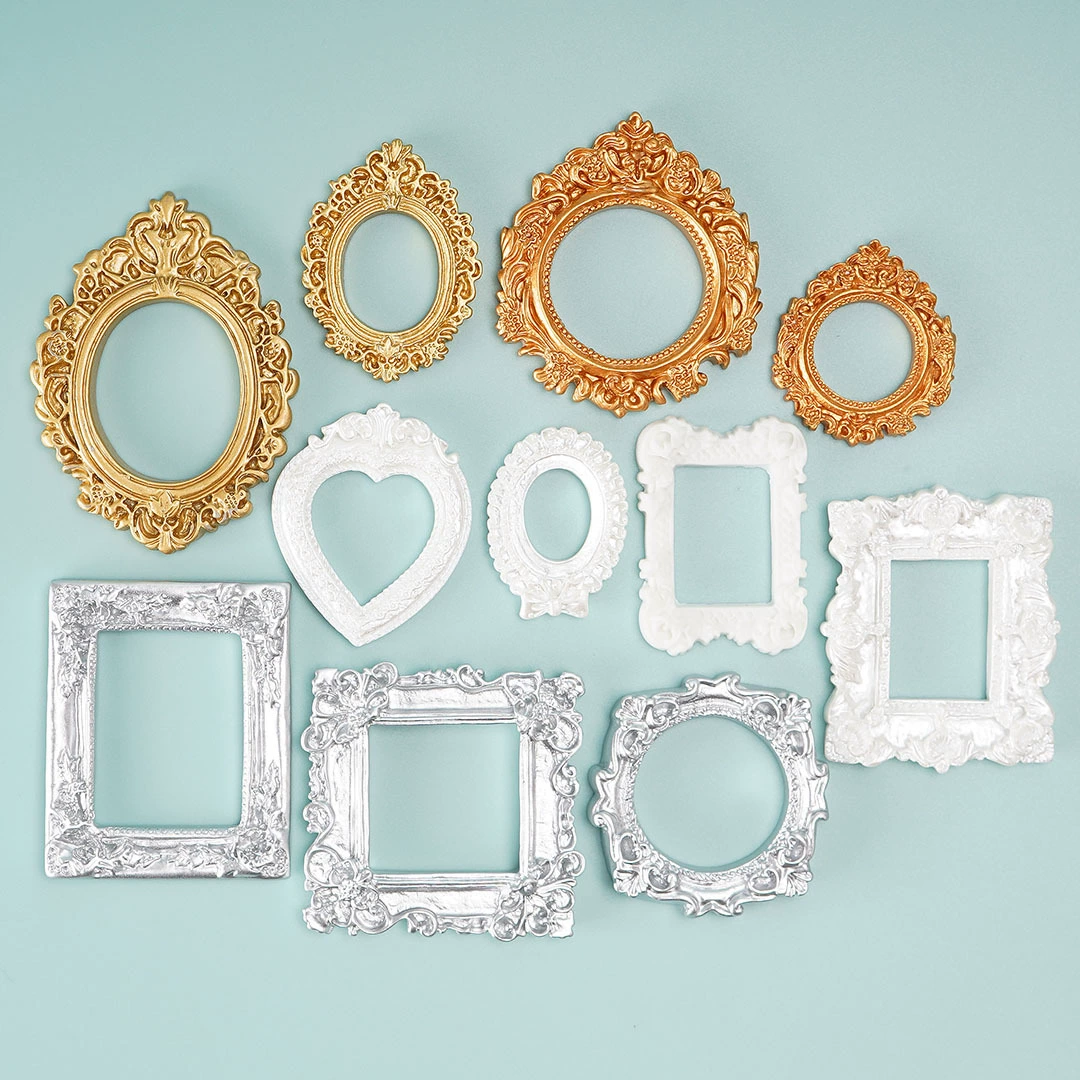 Европейский стиль ретро мини-смола маленькая рамка для фотографий