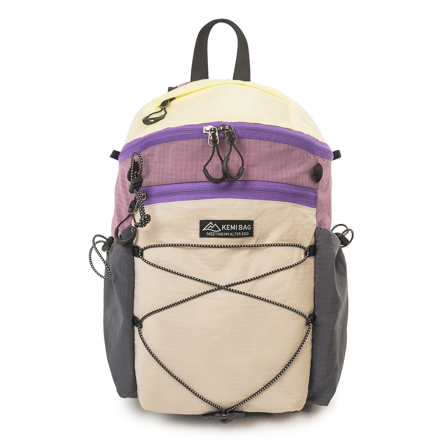 Mochila de ocio para niños de montaña moda empalme color contraste mochila escolar al aire libre caminata mochila