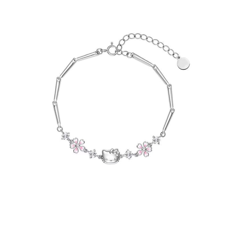 桜のケイティのブレスレットの女性ハローキティの小さい大衆の設計のブレスレットは軽くて豪華で高級感があります。|undefined
