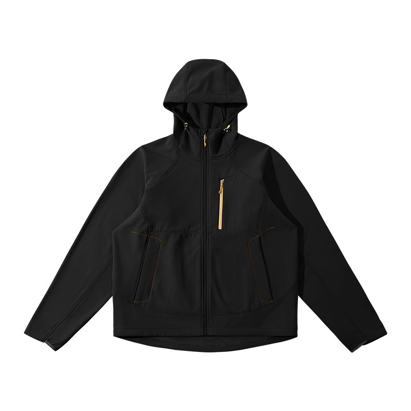 捷展男装|登山软壳夹克25冬季新品轻户外三防抓绒冲锋衣加绒外套|undefined