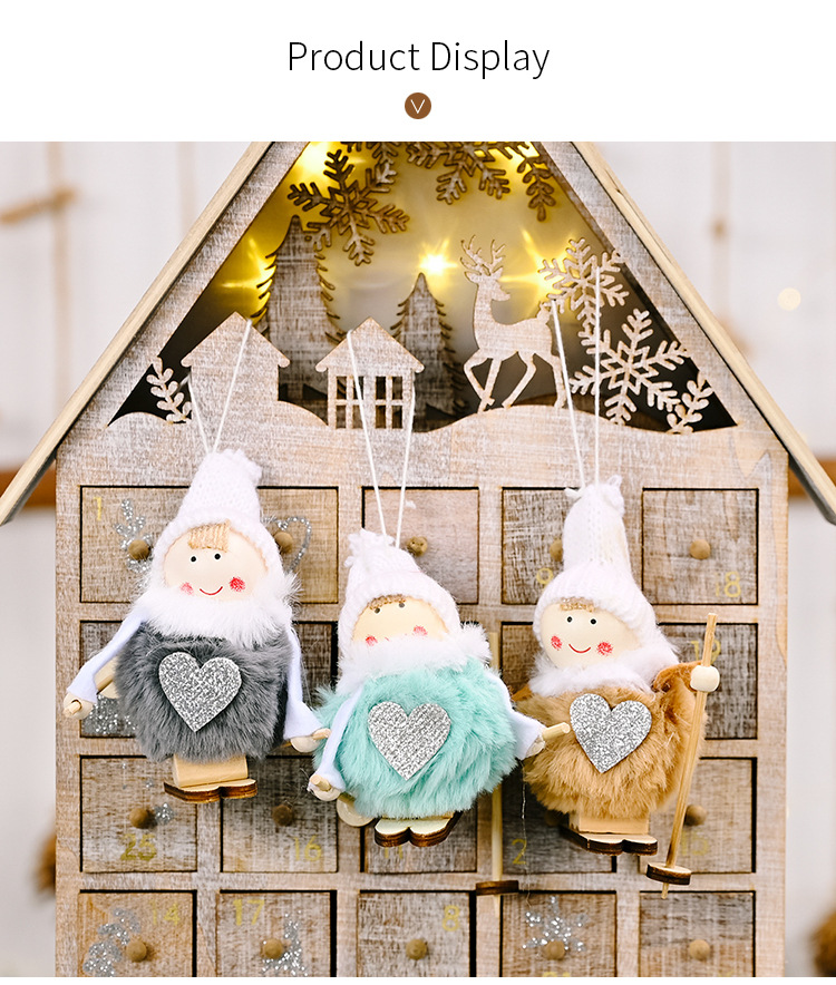 Wholesale Christmas Plush Ball Doll Pendant Decoration Nihaojewelry display picture 11