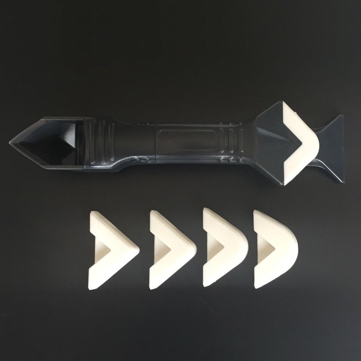 专业阴角刮板玻璃铲胶器 角度清除残胶刮刀美缝工具塑料头三合一