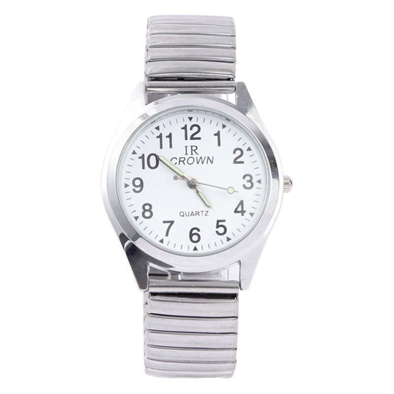 Manufacturer Wholesale Life Waterproof Middle-Aged and Elderly Quartz Watch Elastic Couple Watch Elastic Band Digital Elderly Watch for Men and Women