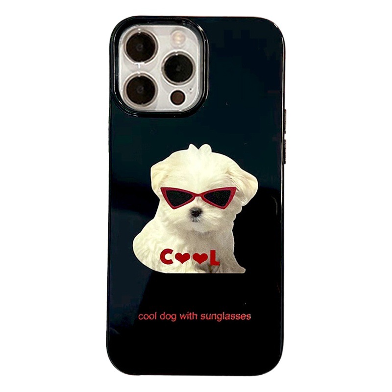 Funda para teléfono con diseño de perro, estilo Ins, moderna y genial, para iPhone 17 Pro Max, compatible con Apple 16, suave y a prueba de golpes para iPhone 11, 14.