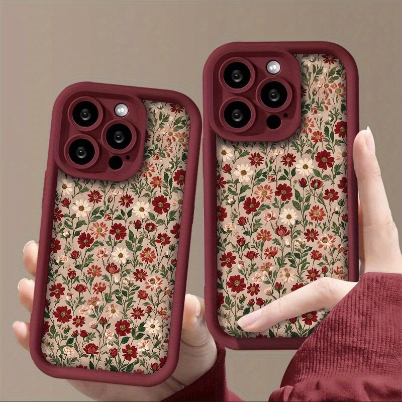 Fresh Daisy Suitable for Apple 16Pro Mobile Phone Case Iphone17 Cross-Border 15Promax Girl 14 Anti-Fall 13