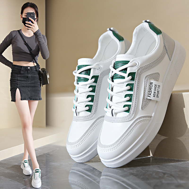 Instagram petites chaussures blanches pour étudiantes, édition coréenne, mode féminine, fond plat, respirantes et fines, décontractées, nouvelle collection printemps 2024_voghion.com