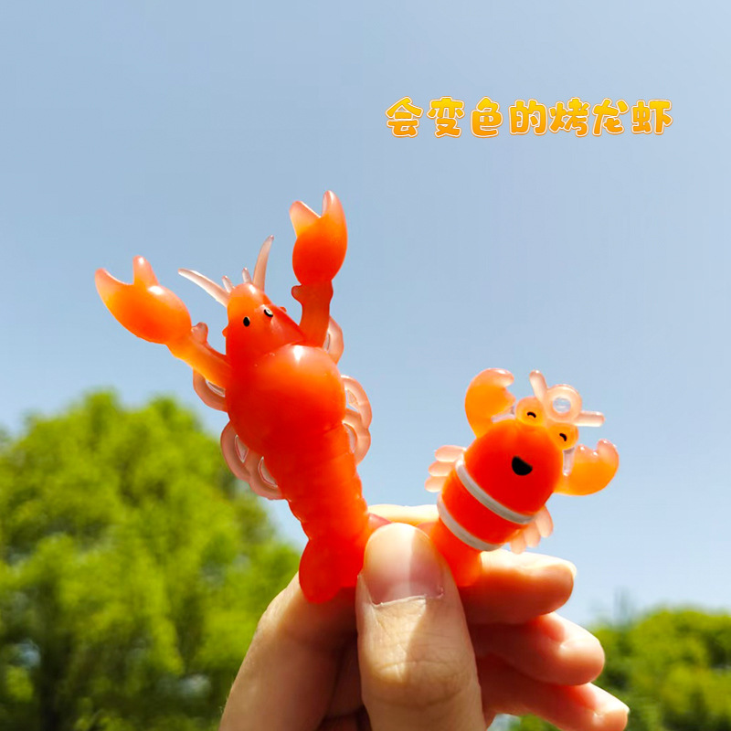 Color-changing roasted lobster car pendant creative rearview mirror roasted crab pendant car online red cute decoration Color-changing roasted lobster car pendant creative rearview mirror roasted crab pendant car online red cute decoration