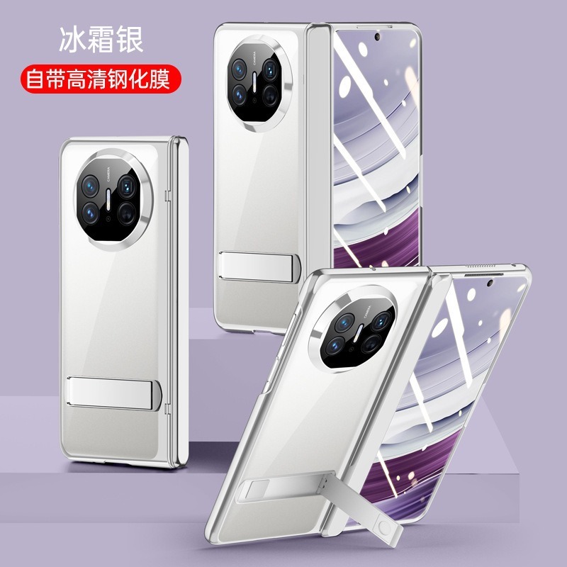 Huawei MateX6 携帯電話ケース MateX5 透明磁気電気メッキヒンジシェルフィルム一体型オールインクルーシブ保護カバーに適しています。|undefined