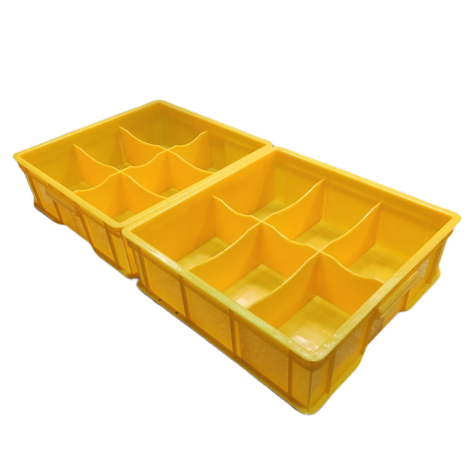 正方形多功能分隔物料箱格子周转箱带格工具收纳箱五金配件零件盒