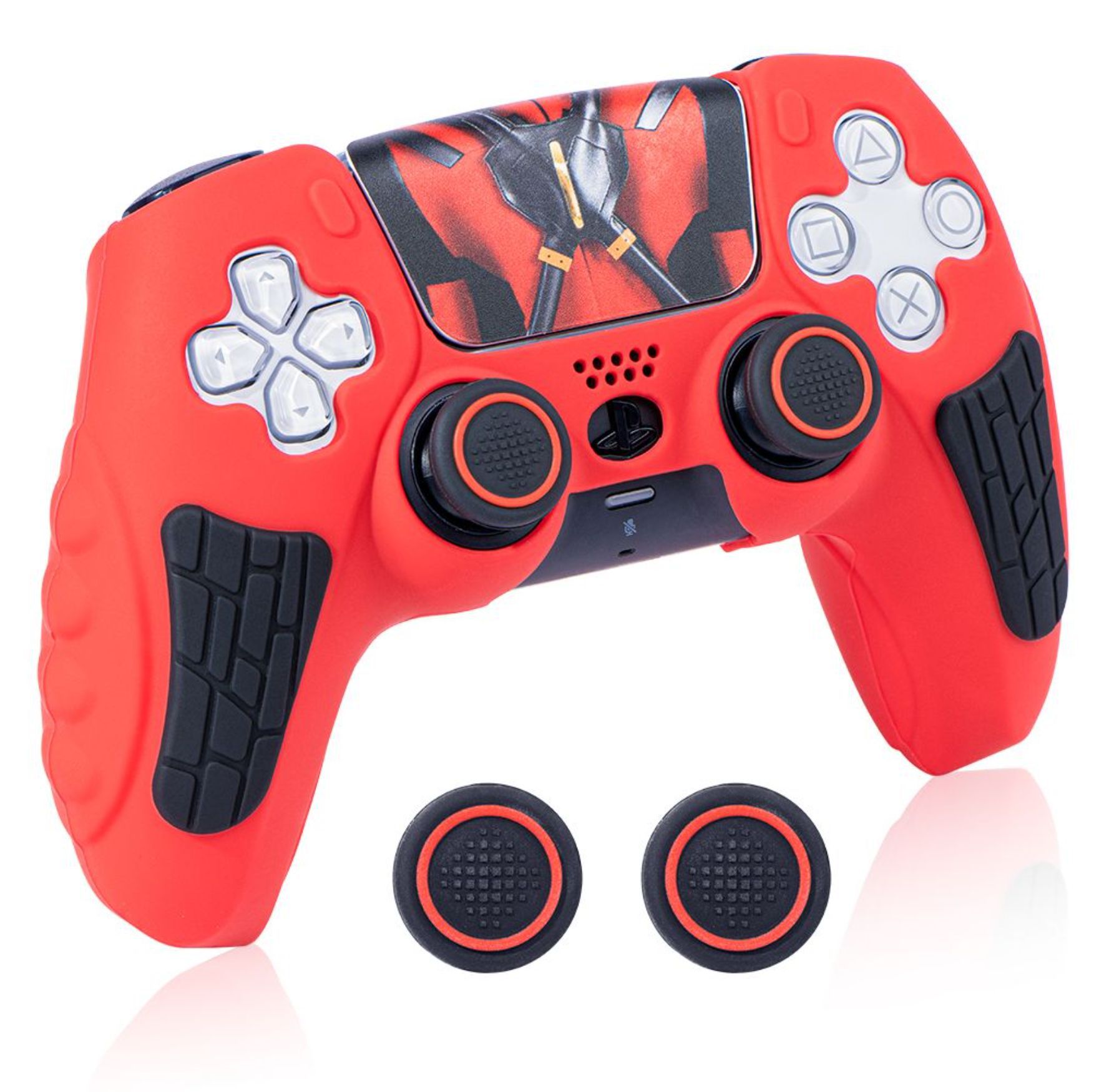 Black Myth Goku PS5 Funda de silicona P5 Funda protectora para gamepad Anti-caída y anti-rayado, se puede enviar una tapa de balancín
