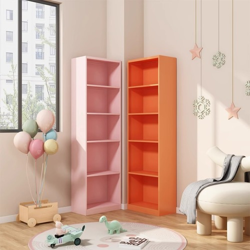 Bookcase modern simple dust-proof lattice cabinet with door combination vertical cabinet narrow cabinet storage cabinet storage bookshelf floor-standing solid wood