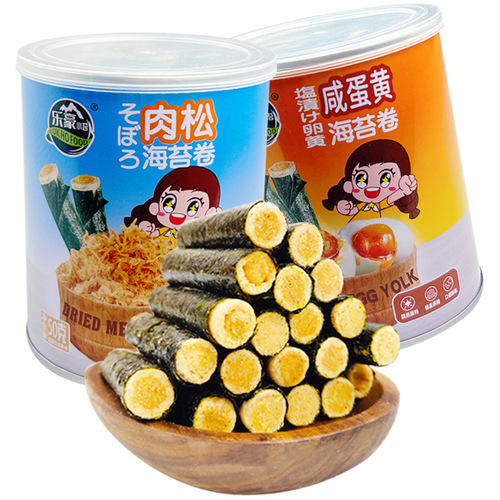 Seaweed and Tuna Salad Rolls Ready-to-Eat Meal Replacement Snacks, Internet Famous Leisure Snacks, Canned Salt Egg Tuna Salad Seaweed Rolls Wholesale