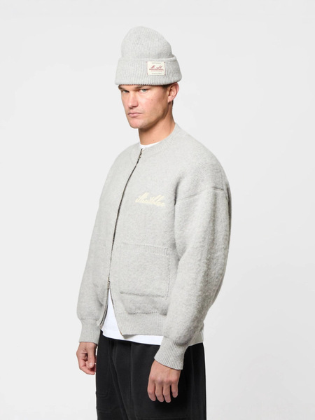 Trend knitted retro design sweater with zipper for men and women…