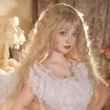 【升级弹力网】网红lolita假发女长卷发水波纹自然羊毛卷整顶假发