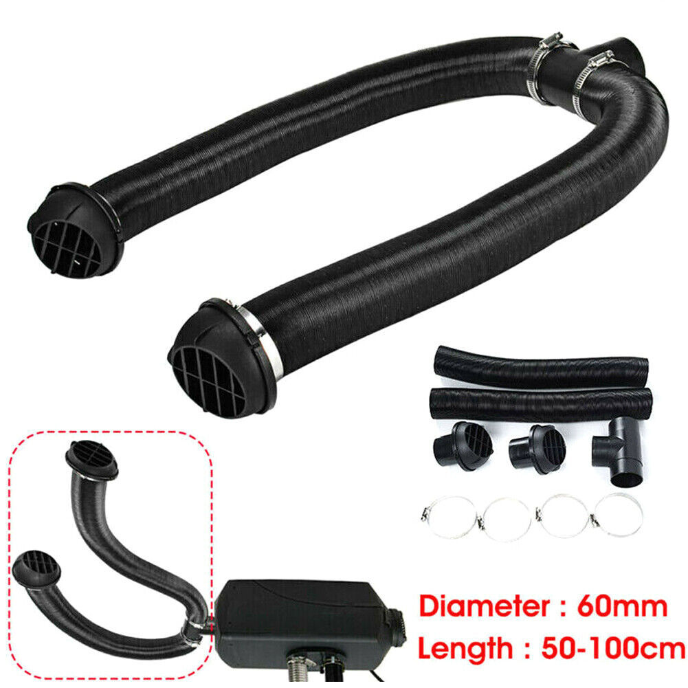 跨境驻车加热器配件60m出风管T型三通旋转风口套装铝箔伸缩出风管