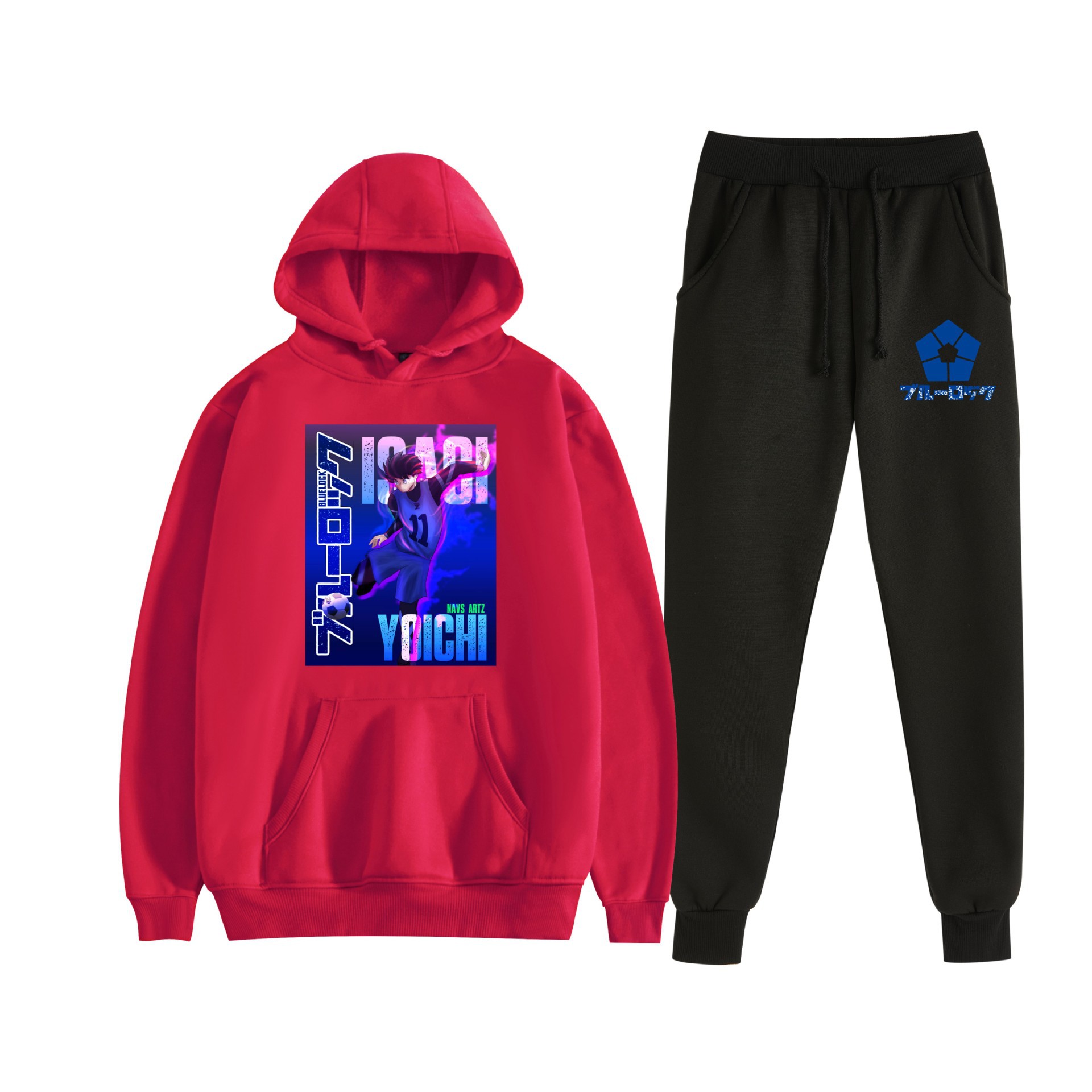 Europa y América Otoño Invierno BLUE LOCK Blue Prison Hombres y mujeres Deportes de ocio más suéter con capucha de terciopelo al por mayor