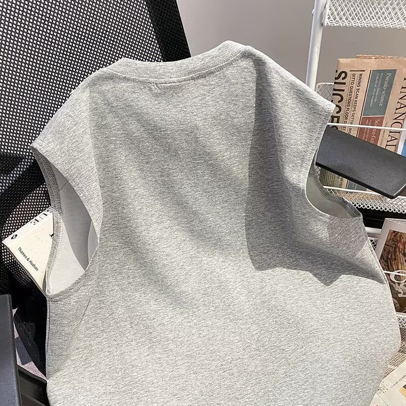 Camiseta sin Mangas para Hombre de Poliéster Estampado para Ocio