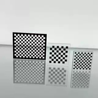 고정밀 0.5UM 교정 보드 바둑판 광학 교정 보드 기계 비전 그리드 유리 교정 보드