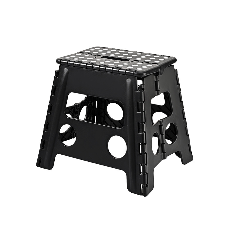 Taburete plegable grueso para campamento al aire libre ligero de lujo creativo de plástico no ocupa espacio silla de almacenamiento portátil taburete de caballo alto