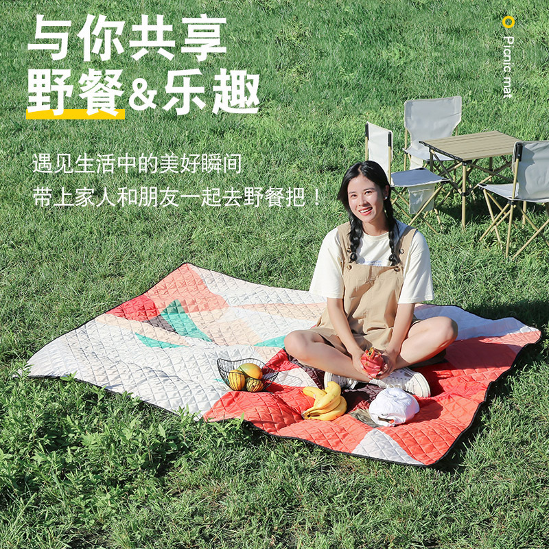 초음파 캠핑 피크닉 매트 야외 나들이 접이식 휴대용 피크닉 매트 두꺼운 방수 및 방습 봄 나들이 매트
