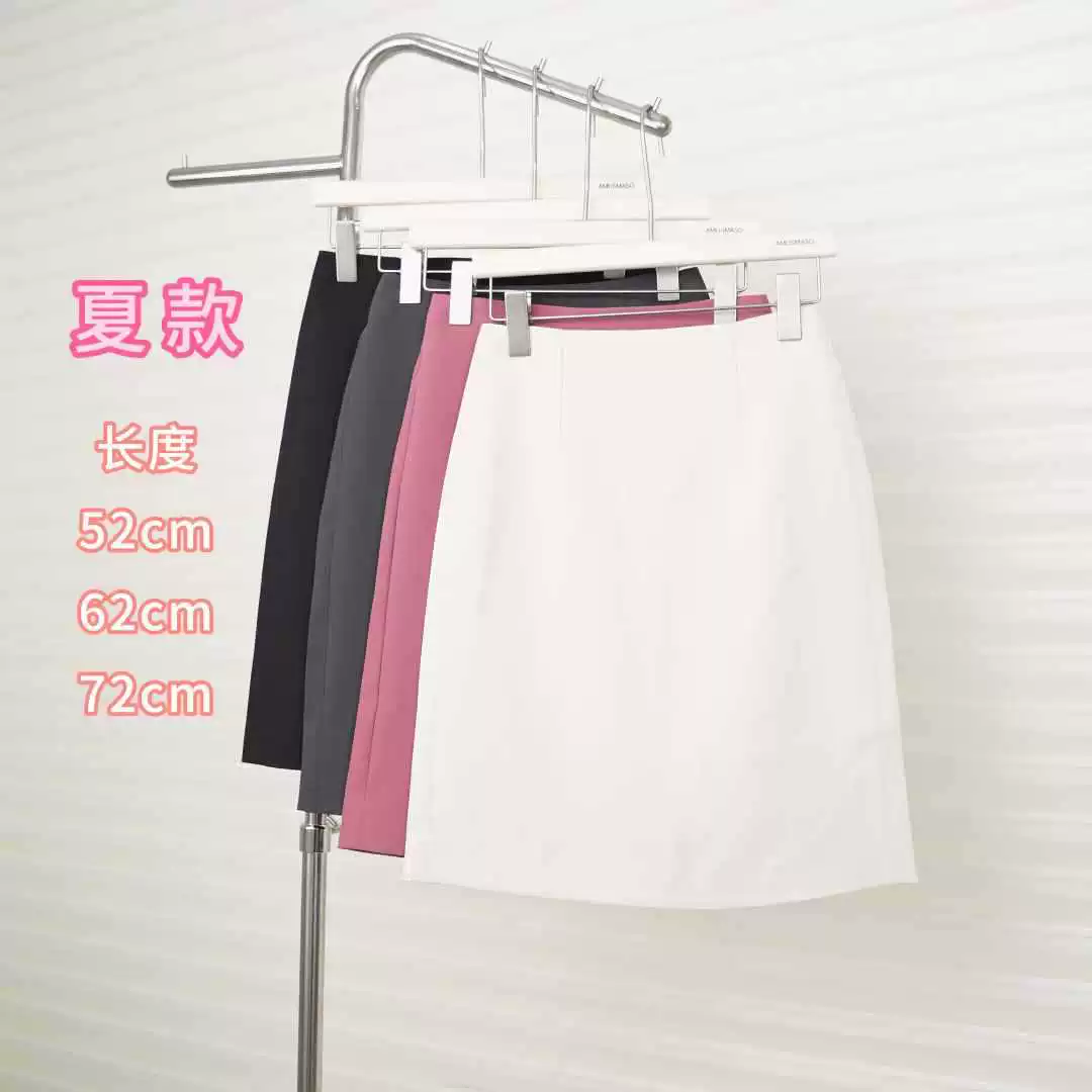 [Летний стиль] Маленькая юбка-костюм версии A, утягивающая летняя юбка средней длины, юбка с высокой талией и разрезом сзади