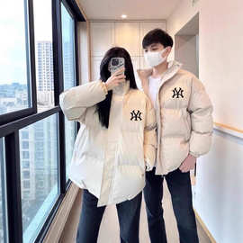 冬季加厚保暖工装风棉服超大毛领设计潮流情侣户外派克服外套