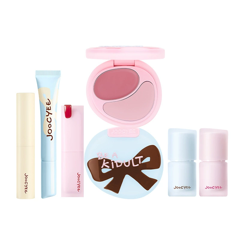Children's Multi-Use Makeup (Joocyee) Blush & Lip Gloss Set — Gentle Tints, Reusable