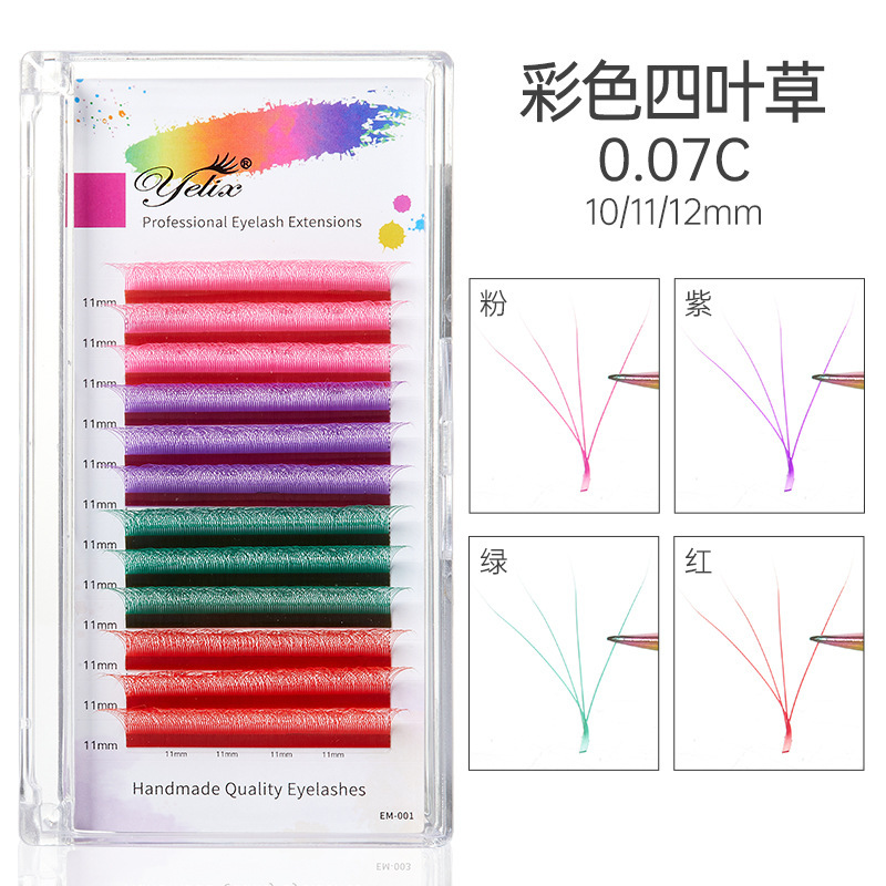 Fábrica de plantación transfronteriza de pestañas tiendas florecer en un segundo 4D suave curva falsa pestañas injerto de tetrafolia de color pestañas