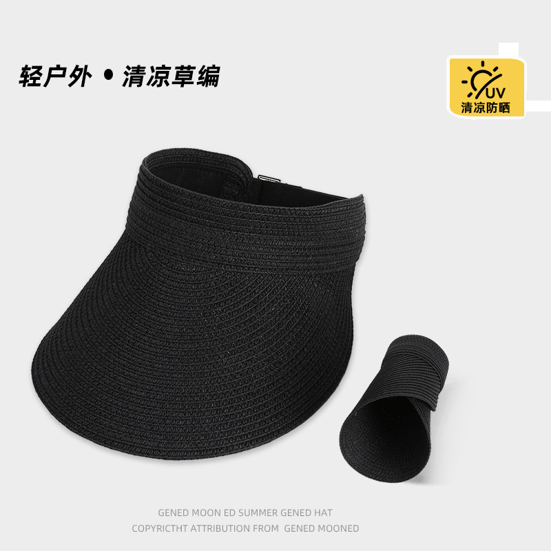 夏の新しい大きなつばの麦わら帽子サンハット女性の日焼け止め屋外韓国スタイルの弾性ストラップファッショナブルな大きなつばの空の帽子|undefined