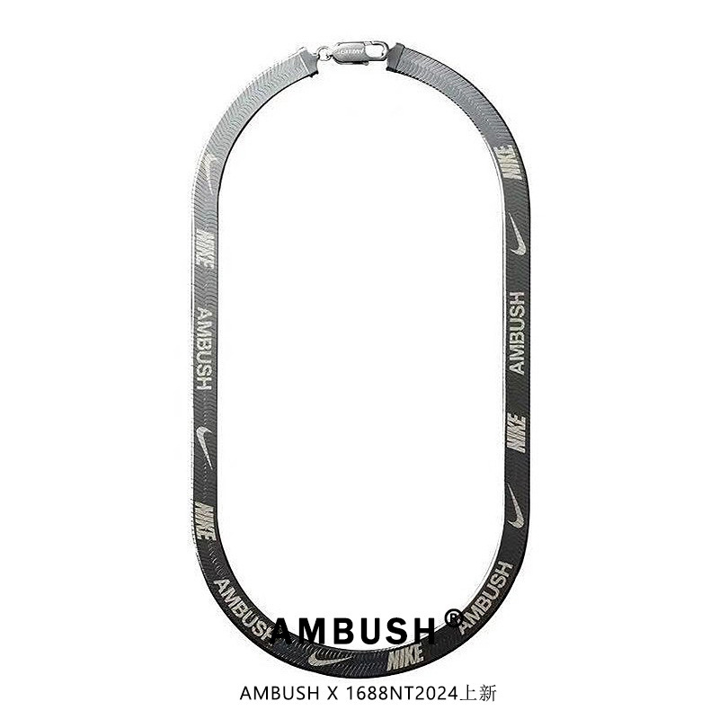AMBUSH Co-branded Nike Necklace Bracelet Fashion Blade Chain Titanium Steel Electroplated Men's and Women's Hip Hop Niche Trendy Brand All-match