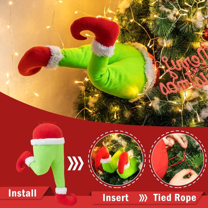 Cross Border Christmas Decorations Grinch Green False Leg Christmas Tree Pendant Old Man Grinch Elf Leg Doll Cross Border Christmas Decorations Grinch Green False Leg Christmas Tree Pendant Old Man Grinch Elf Leg Doll