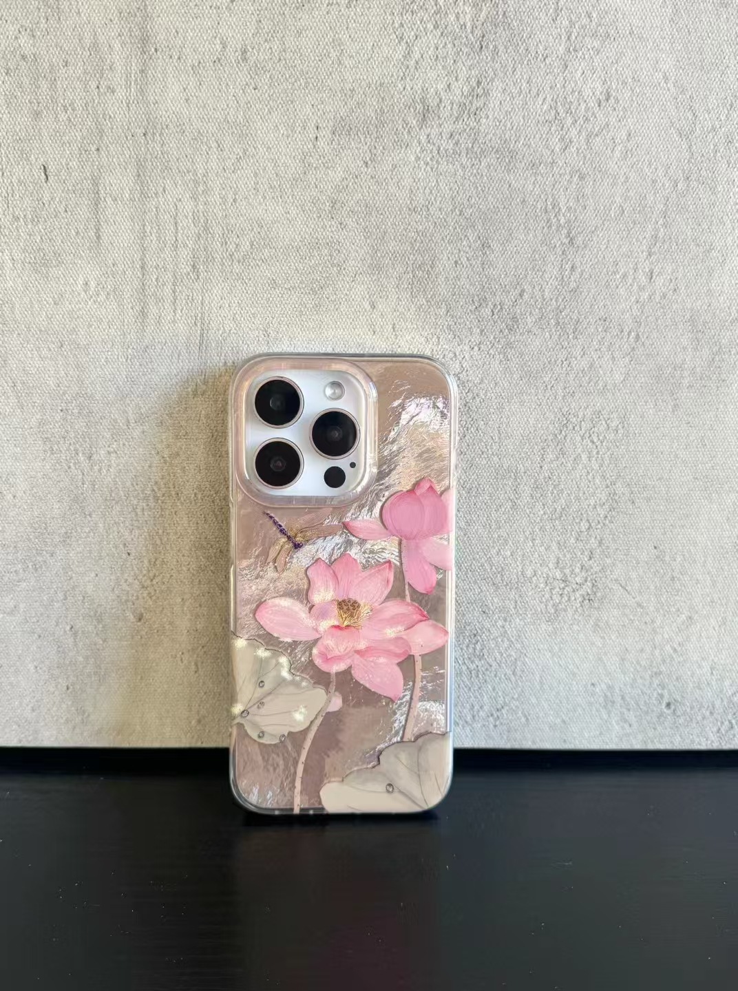 Hermoso estilo nacional buena suerte loto adecuado para 15Pro Max cuerda de mano iPhone14 Apple 13P funda para teléfono móvil 12 doble capa