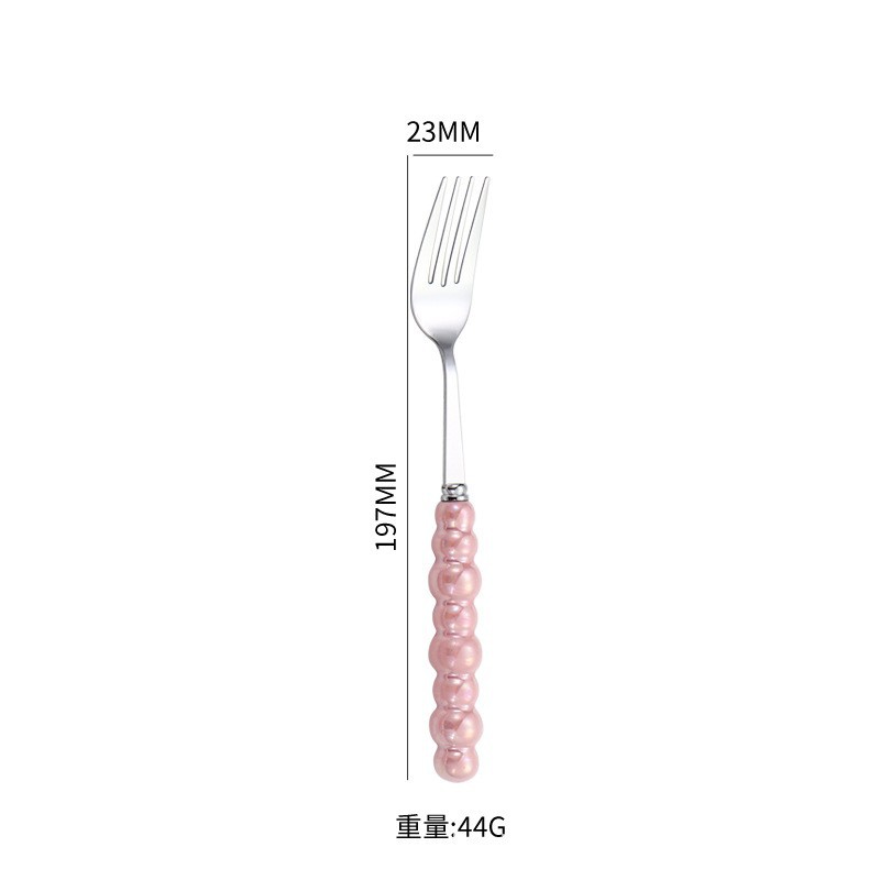 410 핑크 펄 핸들 포크