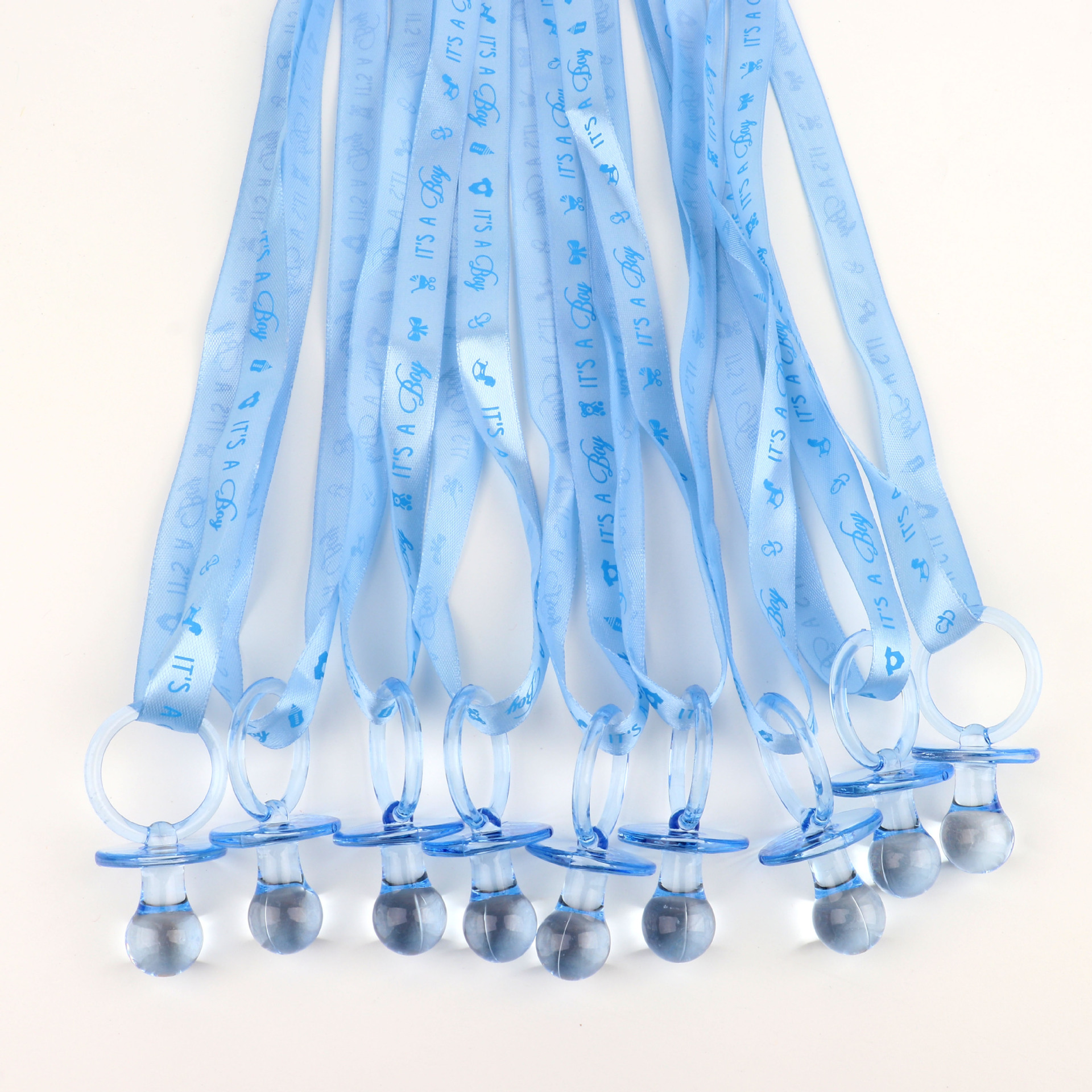 Mini chupete acrílico transparente, colgante para bautizo o regalo de baby shower, suministro para fiestas infantiles.