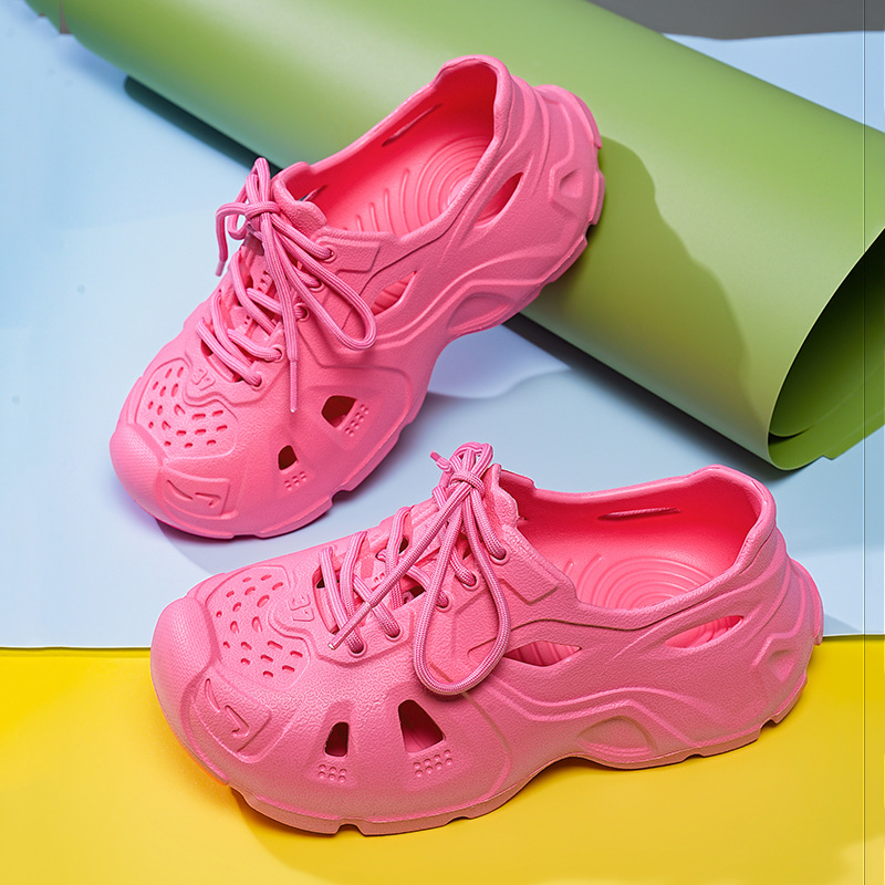 Zapatos de agujero de correa de coco para hombres y mujeres en verano, sandalias de mierda para hombres, zapatos de playa grandes